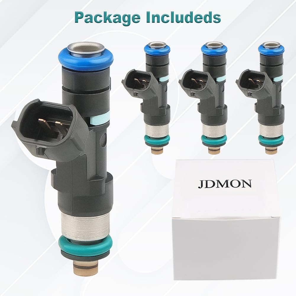 JDMON Fuel Injectors Replacement for Nissan Altima 2007-2013 Sentra 2007-2012 Rogue 2008-2013 Rogue Select 2014-2015 2.5L L4 0280158130 16600JA000 FJ1020 842-12354