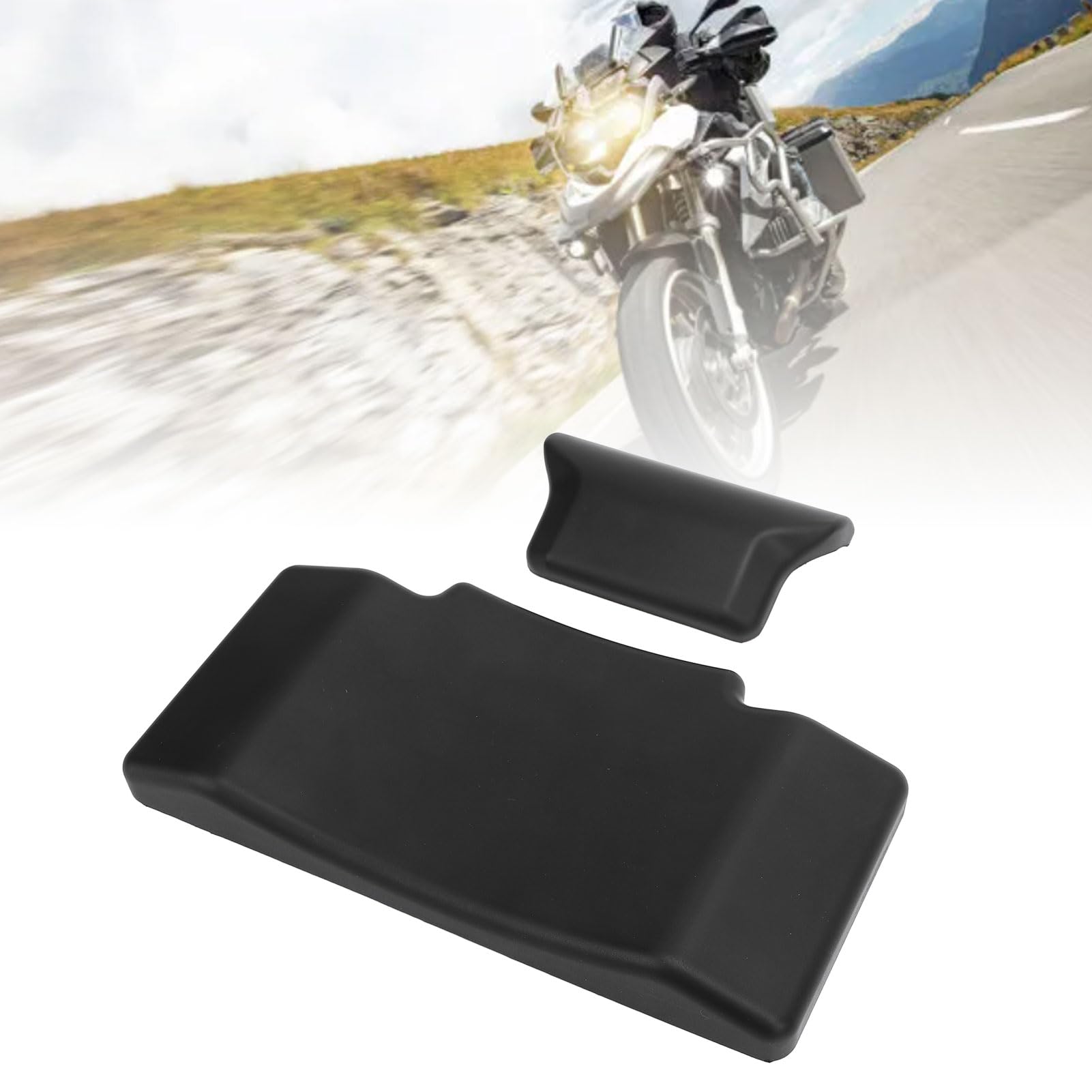 Almohadilla del Respaldo del Baúl de la Motocicleta - Ajuste Universal para Cajas Redondeadas de 36L 40L 45L - Cojín de Pasajero de PU Suave Instalación Adhesiva Fácil Soporte Trasero
