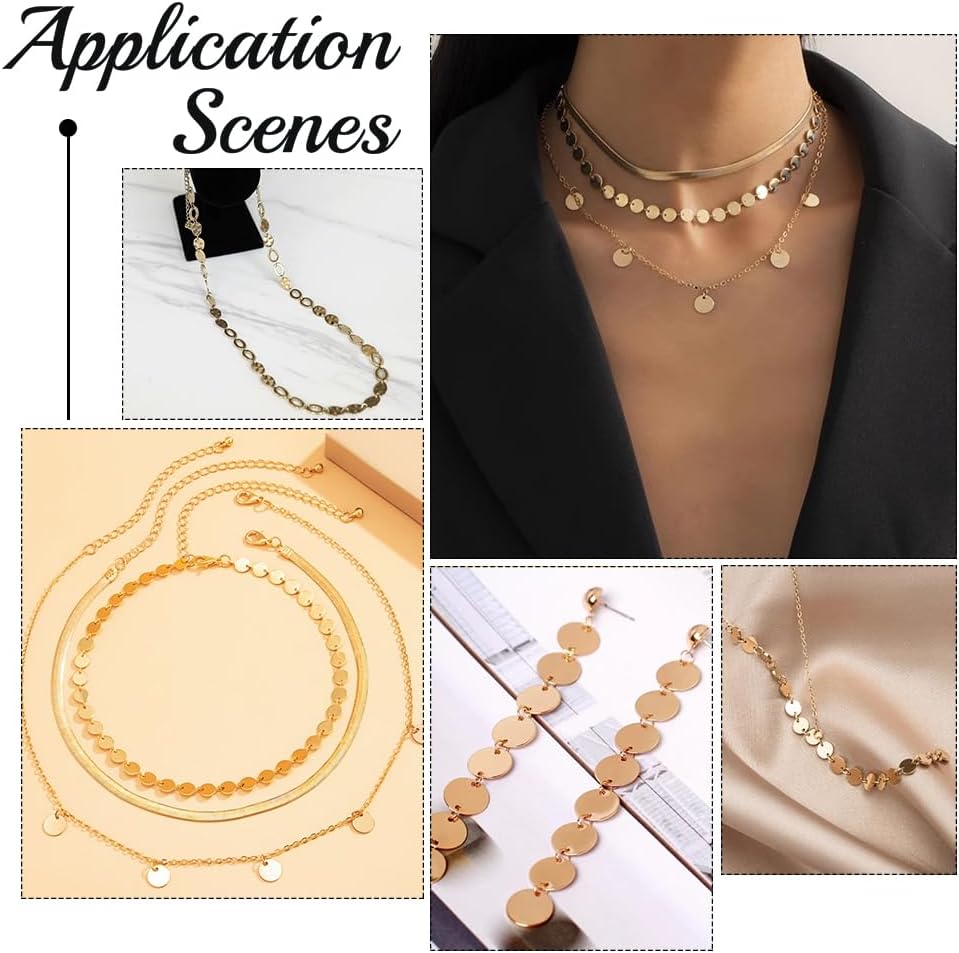 UNICRAFTALE 100Pcs Real 24K Gold Plated 6mm Diameter 304 Stainless Steel Connector Charms Flat Round Link Connectors Engraving Blank Tag Double Hole Drop Charm Metal Pendants for Jewelry Making - Image 6