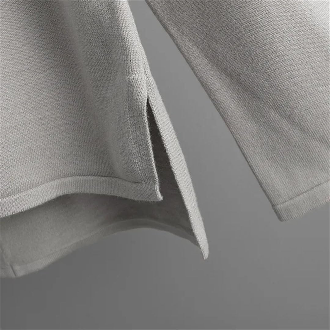 Ensemble de 2 pièces pour femme - Survêtement tricoté - Col rond - Pantalon à jambes larges - Ensemble deux pièces