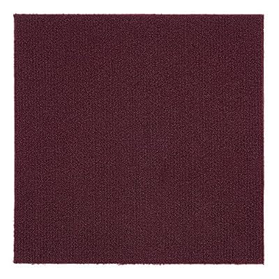 Achim Home Furnishings NXCRPTBU12 Nexus Burgundy 12 inch x 12 inch Self Adhesive Carpet Floor Tile, 12 Tiles/12 Sq', Burgandy