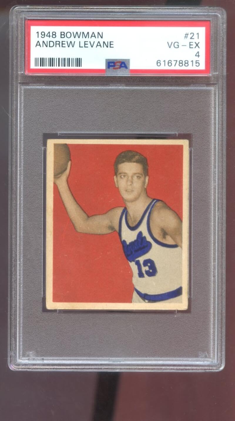 1948 Bowman #21 Andrew Fuzzy Levane ROOKIE RC PSA 4 Graded Basketball Card 48 Rochester Royals