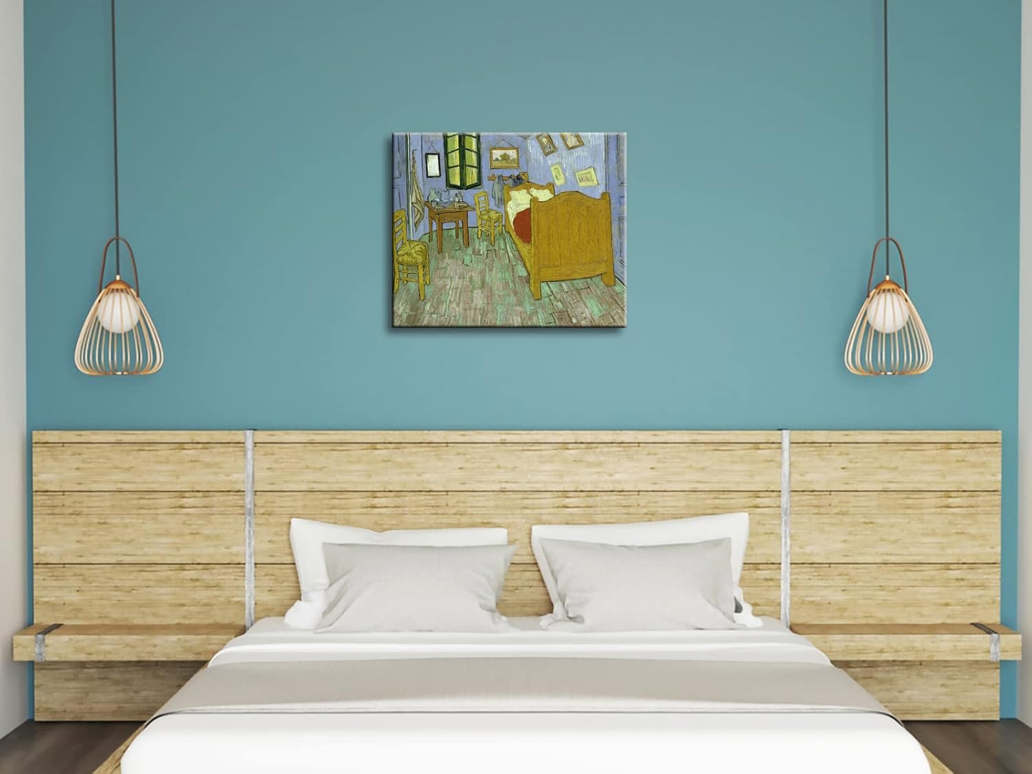 Wieco Art the Bedroom at Arles of Van Gogh Classic Canvas Prints Wall Art Famous Oil Paintings Reproduction for Bathroom Home Office Decorations Abstract Pictures Artwork for Wall Decor
