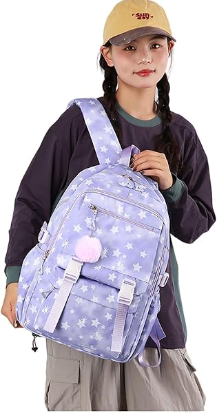 K-POP Sac à Dos pour Filles, 15,6 Pouces Sac à dos pour Ordinateur Portable, Sac à Dos Décontracté pour la Journée - 2