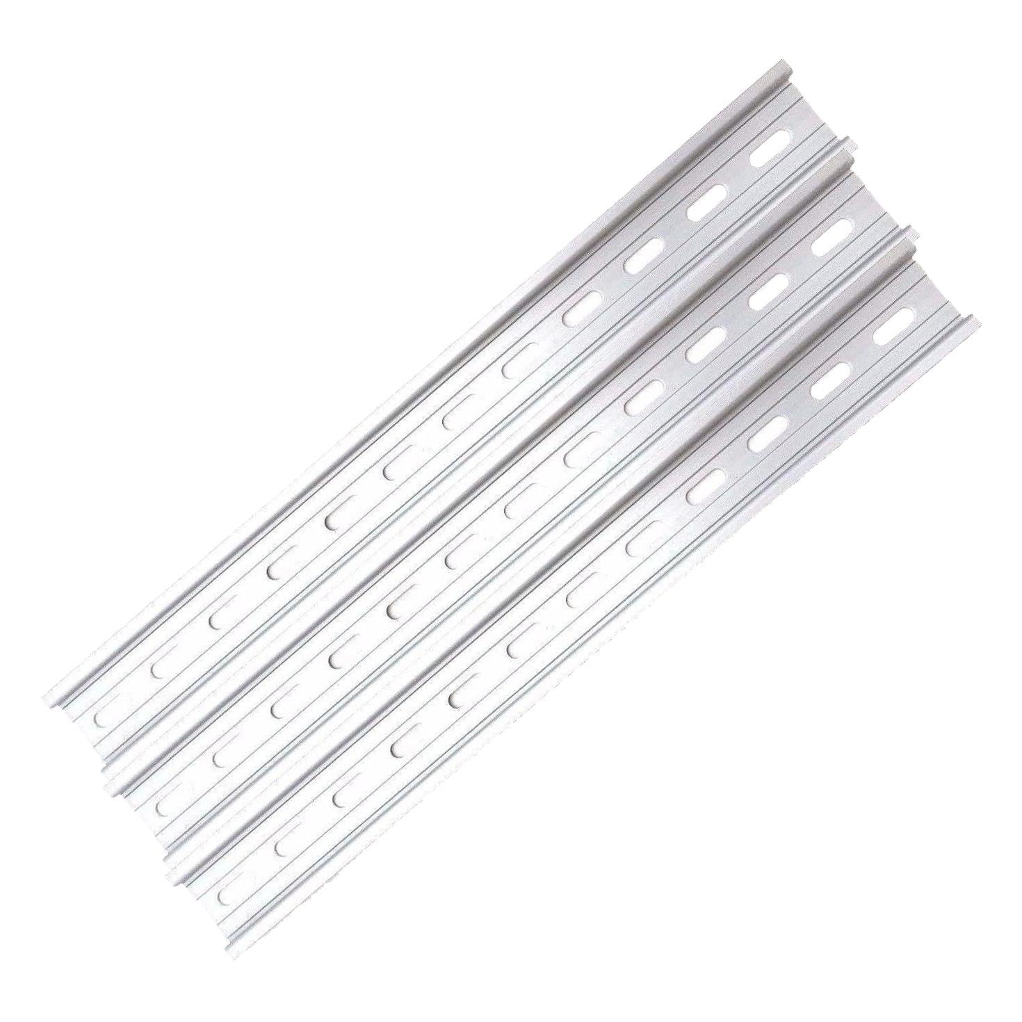 International Connector Aluminum DIN Rail 12" Inches Long 35mm Wide 7.5mm High (Pack of 3)