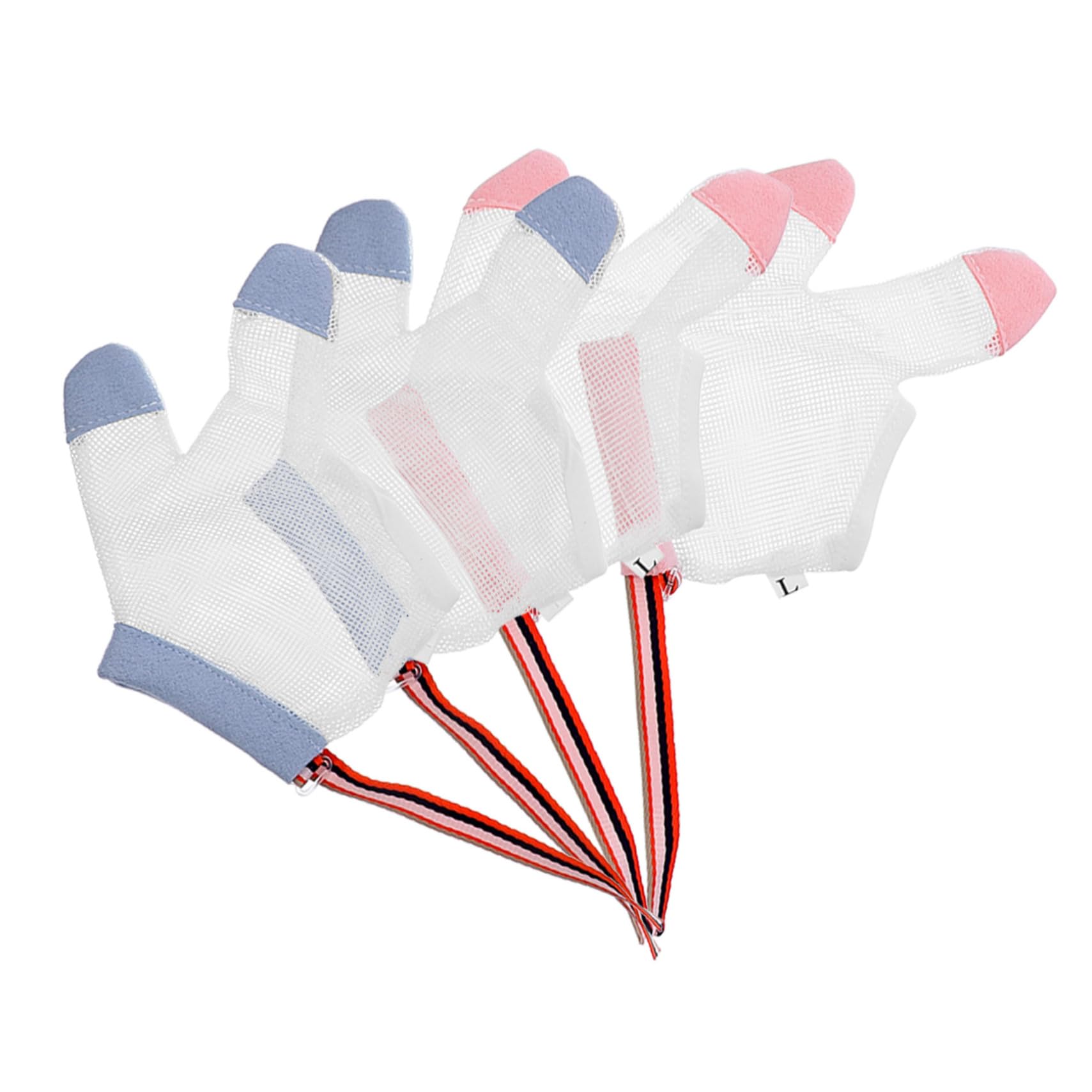Abaodam 10 Pares Guantes Para Morder Anillos Bebe Deja De Chuparte El Tapón Para Juguetes Estimulantes Para Chupar Bebe Guantes Masticables Para Bebés Neto