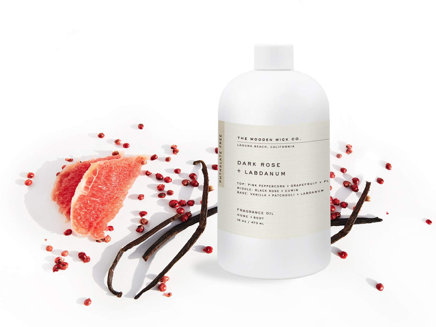 The Wooden Wick Co. Dark Rose + Labdanum Luxury Fragrance Oil 16 oz