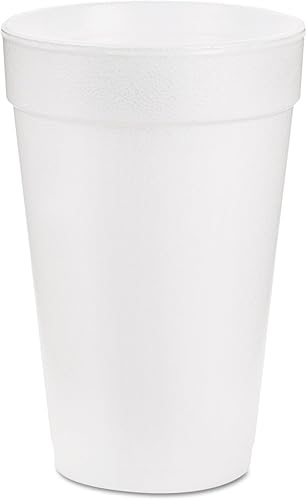 Dart Container Corp 16J16vasos de telgopor blanco de 16oz paquete de 1000