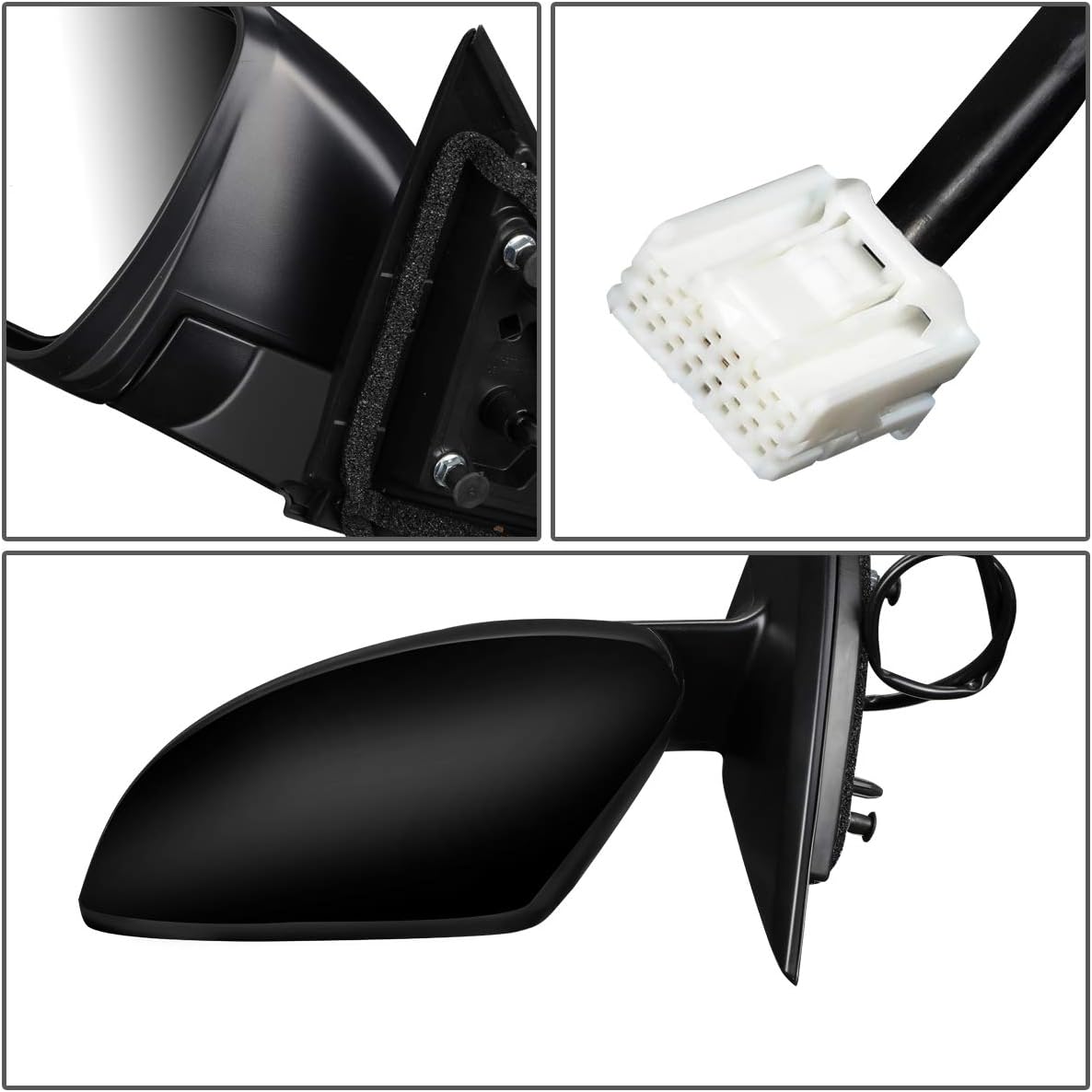 Auto Dynasty NI1320299 OE Style Powered Adjustment Driver/Left Side View Door Mirror Compatible with Rogue Sport 17-19