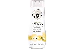 Oatmeal Pet Shampoo, Honey Vanilla Scent Easy Rinse Dog and Cat Shampoo