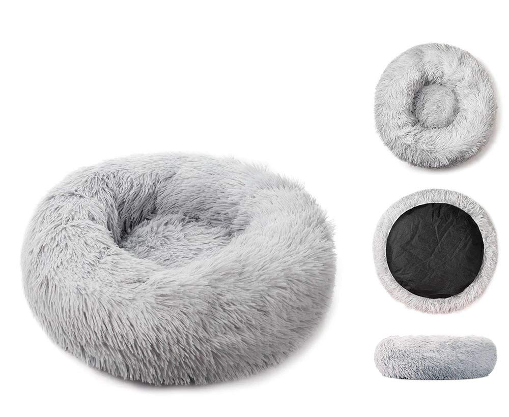 Panier pour chien gris clair lavable pour salon et chambre