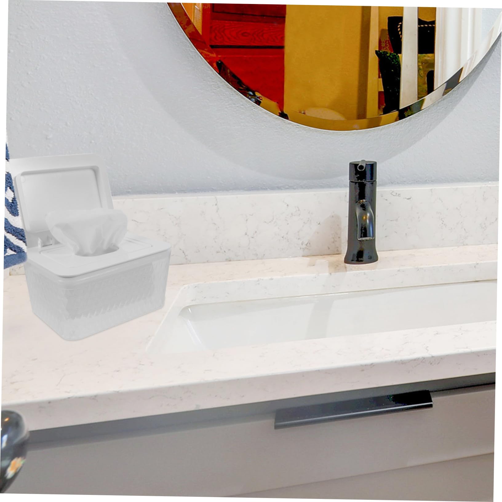 Caja Dispensadora para Toallitas Húmedas con Tapa Almacenamiento Compacto y Portátil para Baño y Salón Organizador Resistente de Plástico Práctico para Toallitas Casa y Viajes