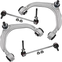 Vista 40 de Detroit Axle - 4 brazos de control traseros para Ford C-Max Focus Mazda 3 5 Volvo C30 C70 S40 V50, 4 brazos de control superior e inferior