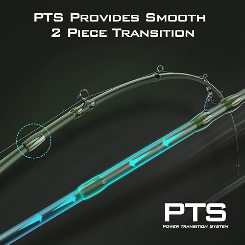 Miniatura 5 de KastKing Spartacus II Varas de pesca - Cañas de grafito IM6 para carrete y carretillas, varas de 2 piezas con sección de punta extra, sistema de