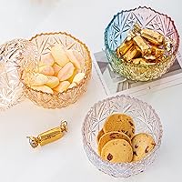Vista 33 de Colorful Crystal Glass Candy Snack Barrel Storage Jar Embossed Luxury Cookie Buffet Canister With Lids Jewelry Box Jar Biscuit Containers