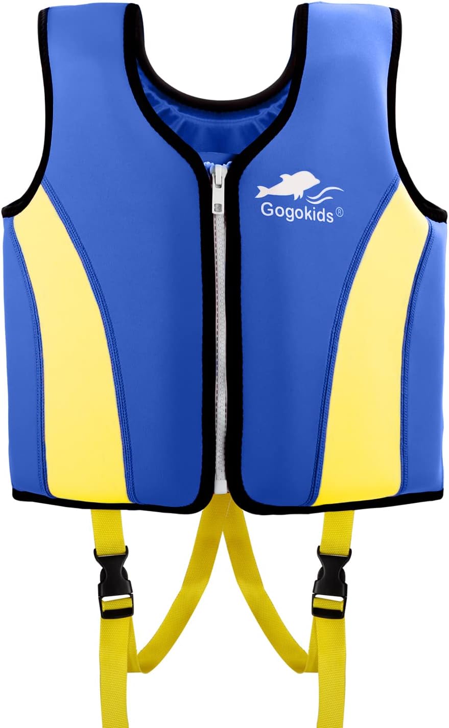 Gogokids Pool Floats Swim Vest Life Jacket Child Swim Flotation Training Swim Vest for 3-6 Years Boys and Girls, Children Puddle/Beach, As A Jumper.