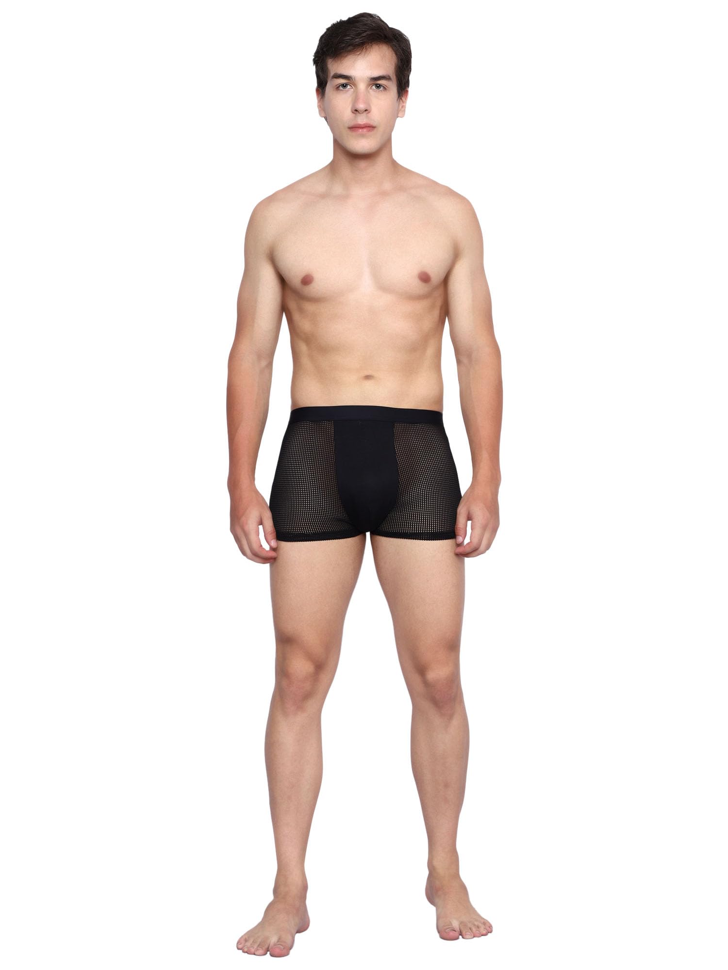 Men's Ace Breathable Pouch Micro Modal Regular Fit Solid Antimicrobial Style & Comfort Boxer Briefs Microbial, Comfortable Underwear for Everyday (Colour:-Multicolor3) (Size:-L)-image-34