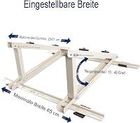 Cherbowing Univerzális Tetőkonzol Split Klímákhoz, 9000-24000 BTU, 10°-45° Állítható, Időjárásálló Acél, 150kg Teherbírás, Fehér 3