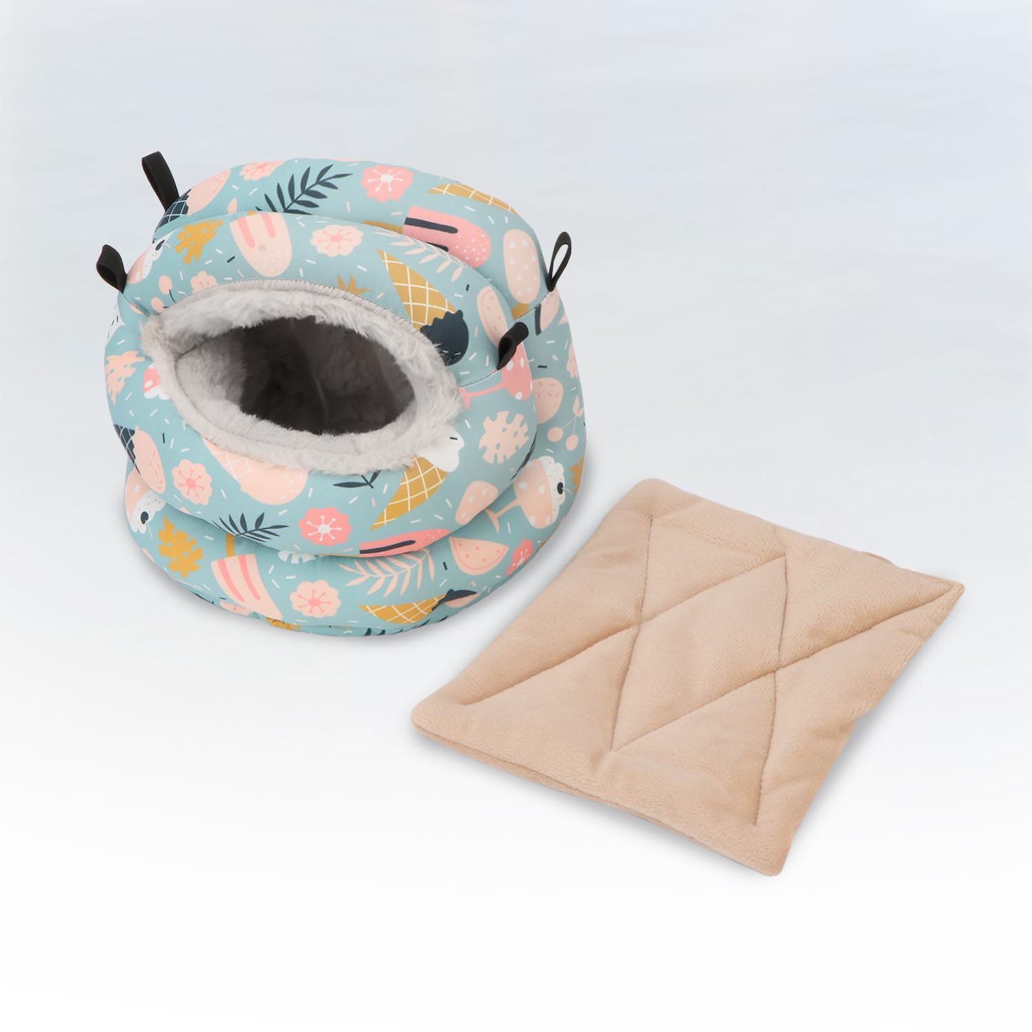 Casa nido de pájaros para invierno, cálida, para acurrucarse, cama para pájaros, hamaca colgante para loros, periquitos, cacatúas, conures (pequeño, azul)