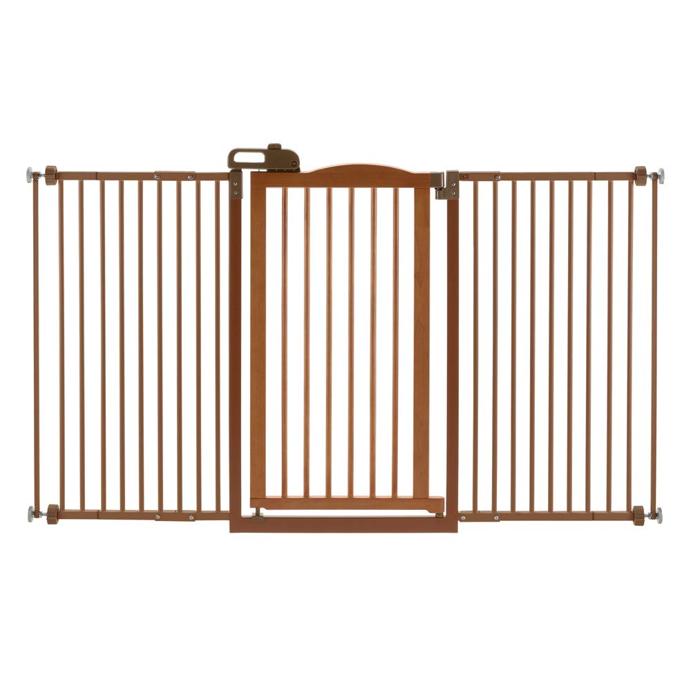 RichellTall One-Touch Gate II Wide, Dog gate, 38.4 inch Tall pet gate, Autumn Matte (94934)