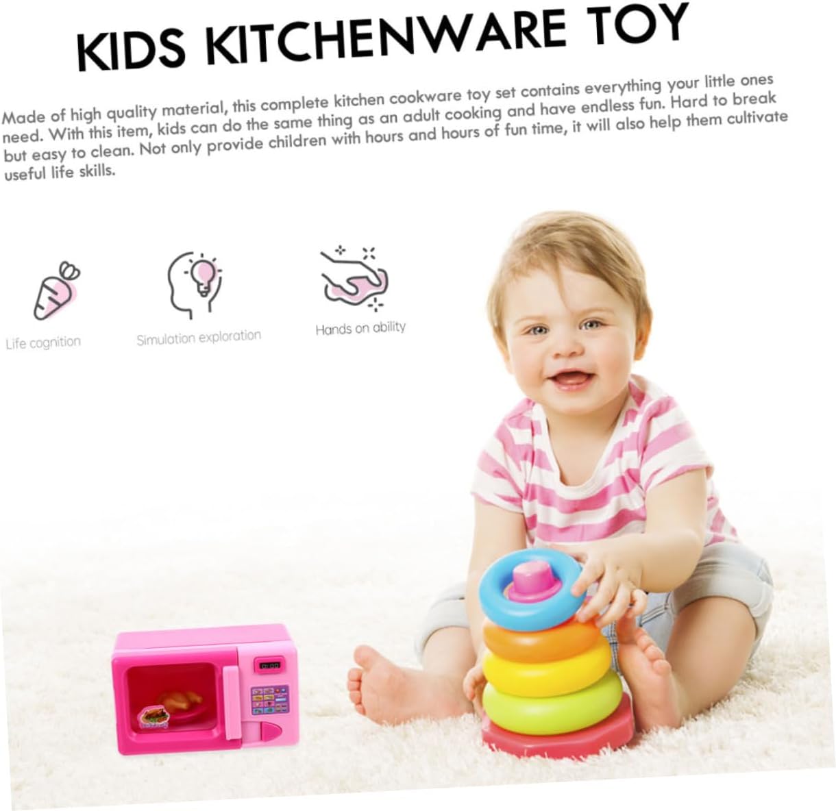 BESPORTBLE 2Pcs Kitchen Appliance Simulation for Fun Rice Cooker Microwave Play for Dollhouse Play and Creative Pretend Cooking Activities