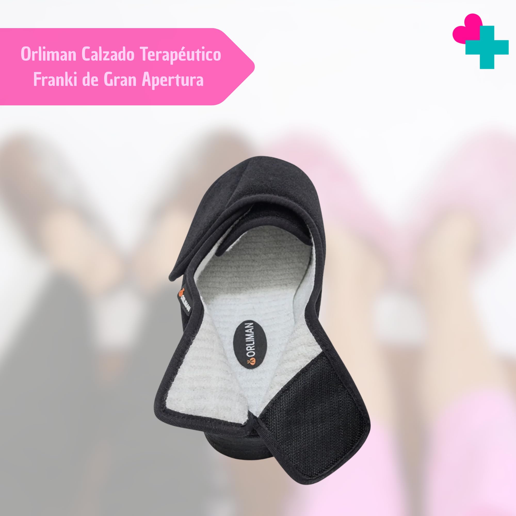 Orliman Zapatos Mujer Ancho Especial con Gran Apertura. Calzado Pie Diabetico Unisex. Zapatos Ortopedicos Mujer para Juanetes. Zapatillas Anchas para Pies Sensibles. Zapatillas Ortopedicas Hombre