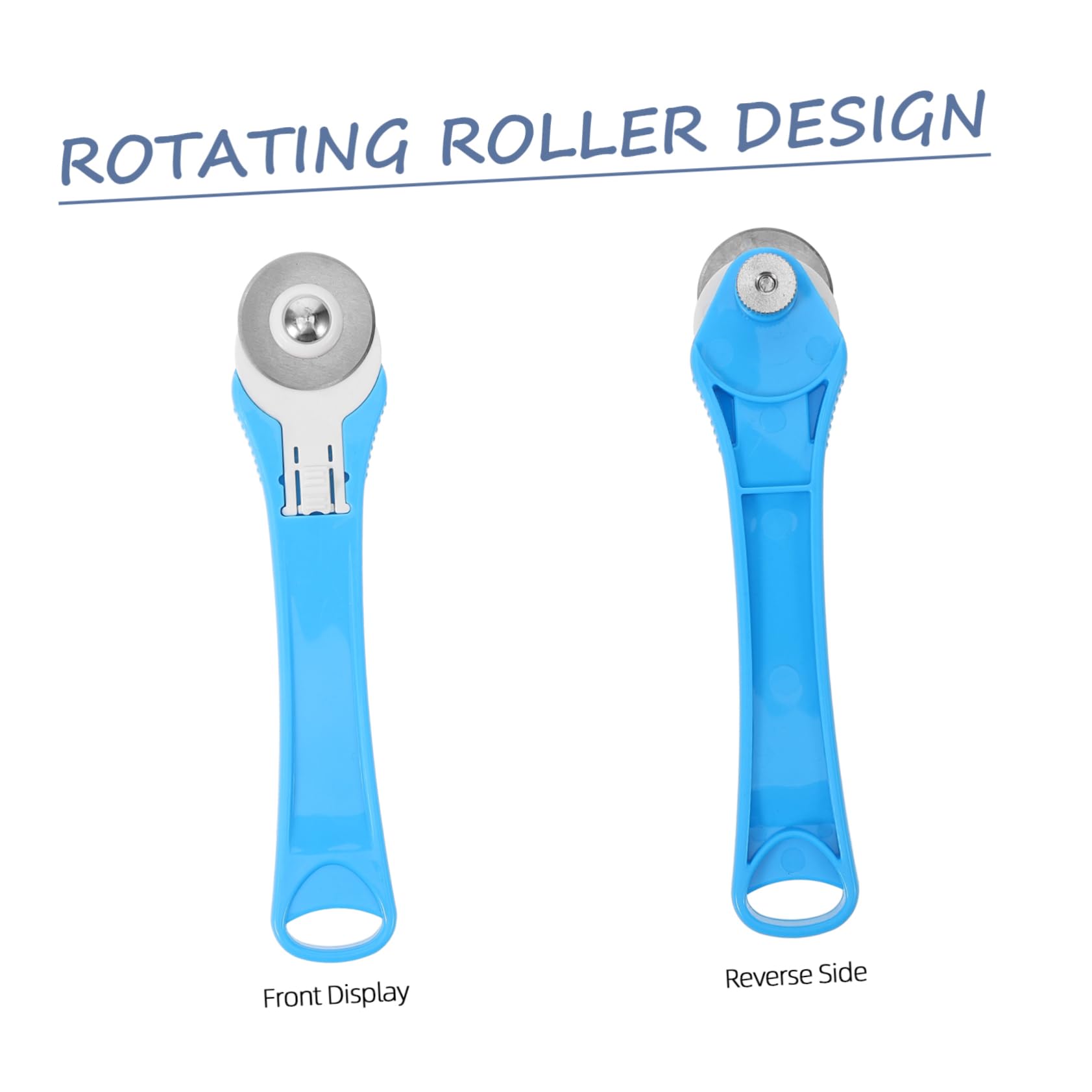 VILLCASE 3pcs Round Wheel Cloth Cutter Roller for Sewing Durable Plastic and Stainless Steel Lock Button Safety