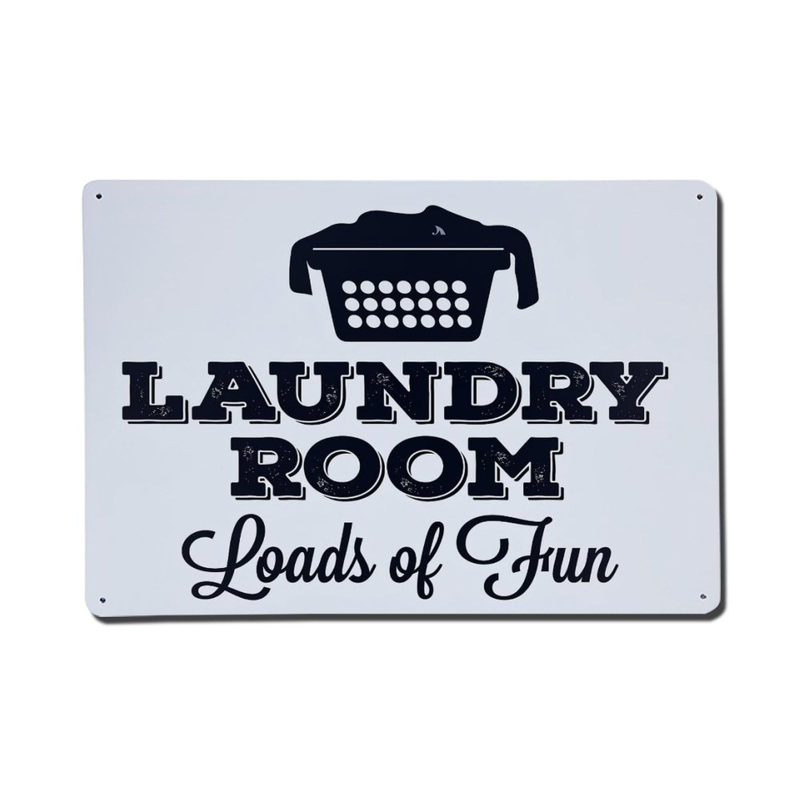 Laundry Room Loads Of Fun Vintage Tin Sign Retro Metal Wall Decor Metal Poster, Home Bar Garage Farmhouse Cafe Wall Art Decoration 8x12Inches