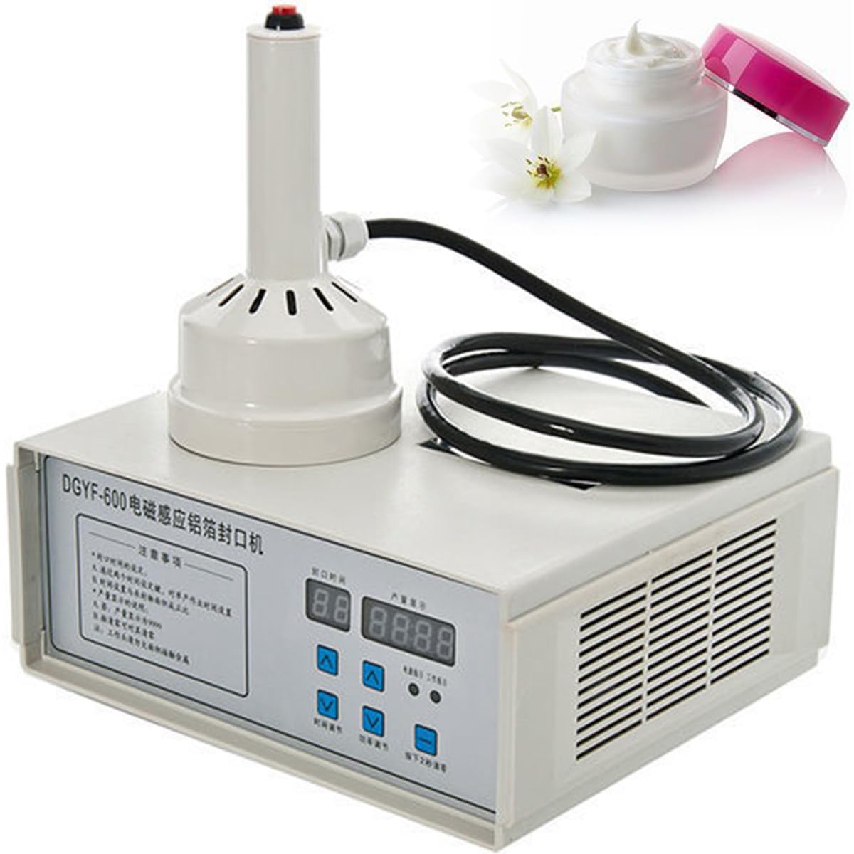 Macchina Sigillatrice Elettromagnetica Portatile, Sigillatrice A Induzione Portatile da 20-80 Mm/20-130 Mm, Macchina Sigillatrice Manuale per Tappi di Bottiglia, Potenza -600a