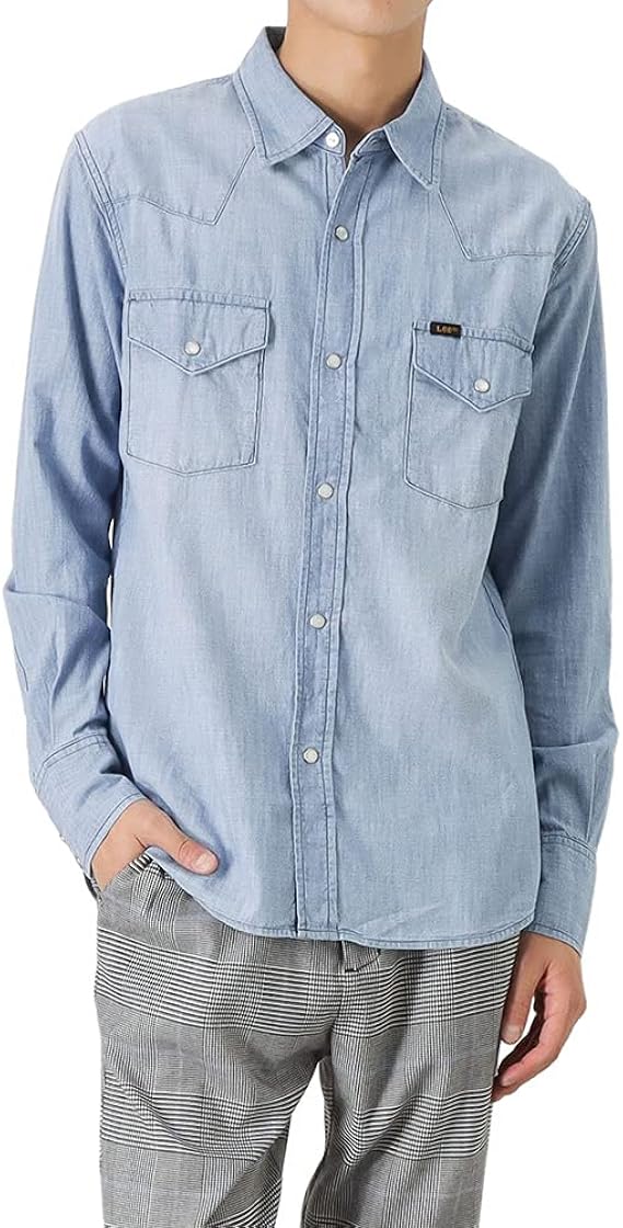 Amazon Lee リー デニムシャツ 長袖 綿100 メンズ ウエスタンシャツ 長袖シャツ スタンダードカラー Lt0632 0 シャツ 通販