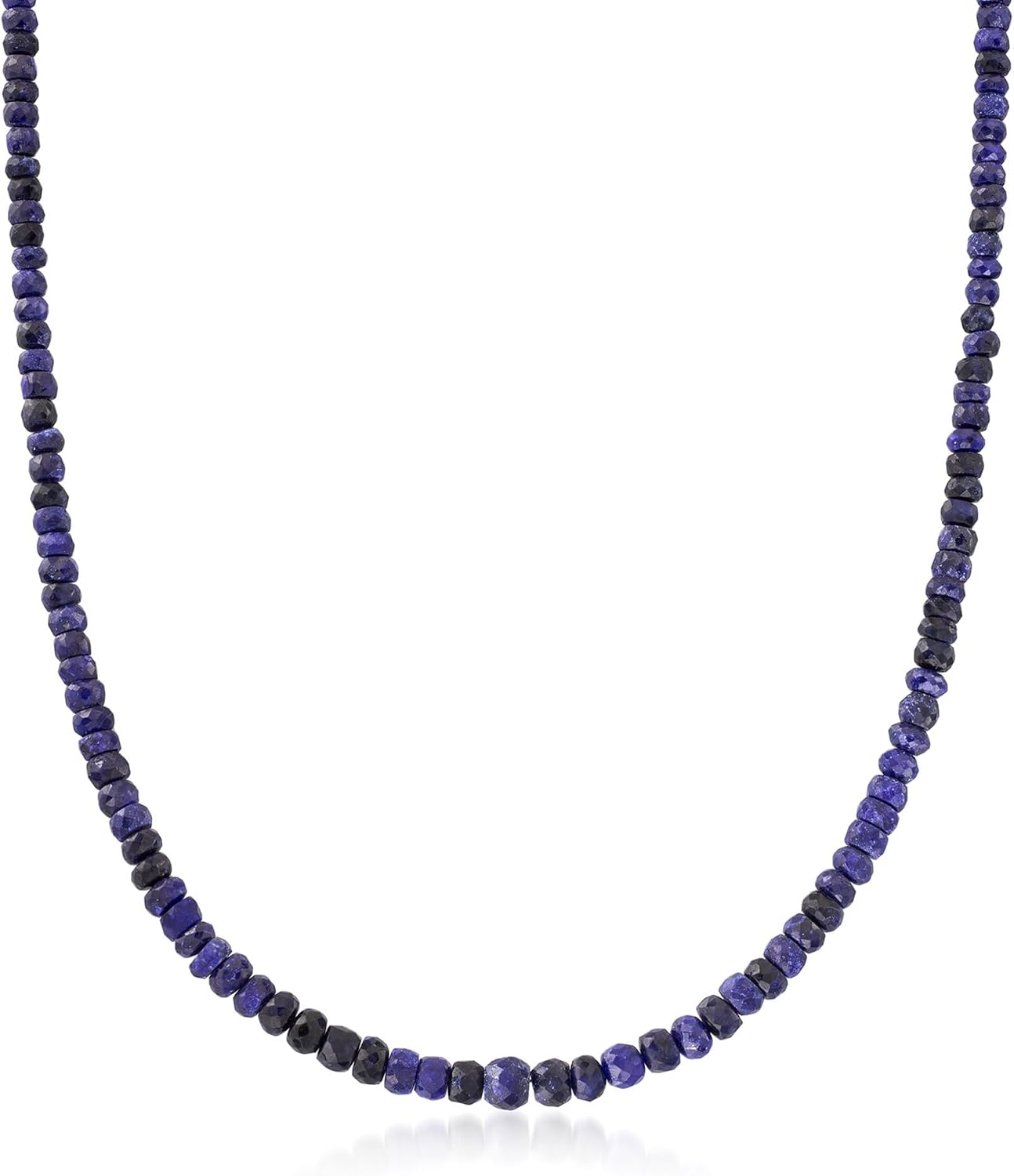 Ross-Simons Beaded Gemstone Necklace with Sterling Silver 80-90 ct. tw.