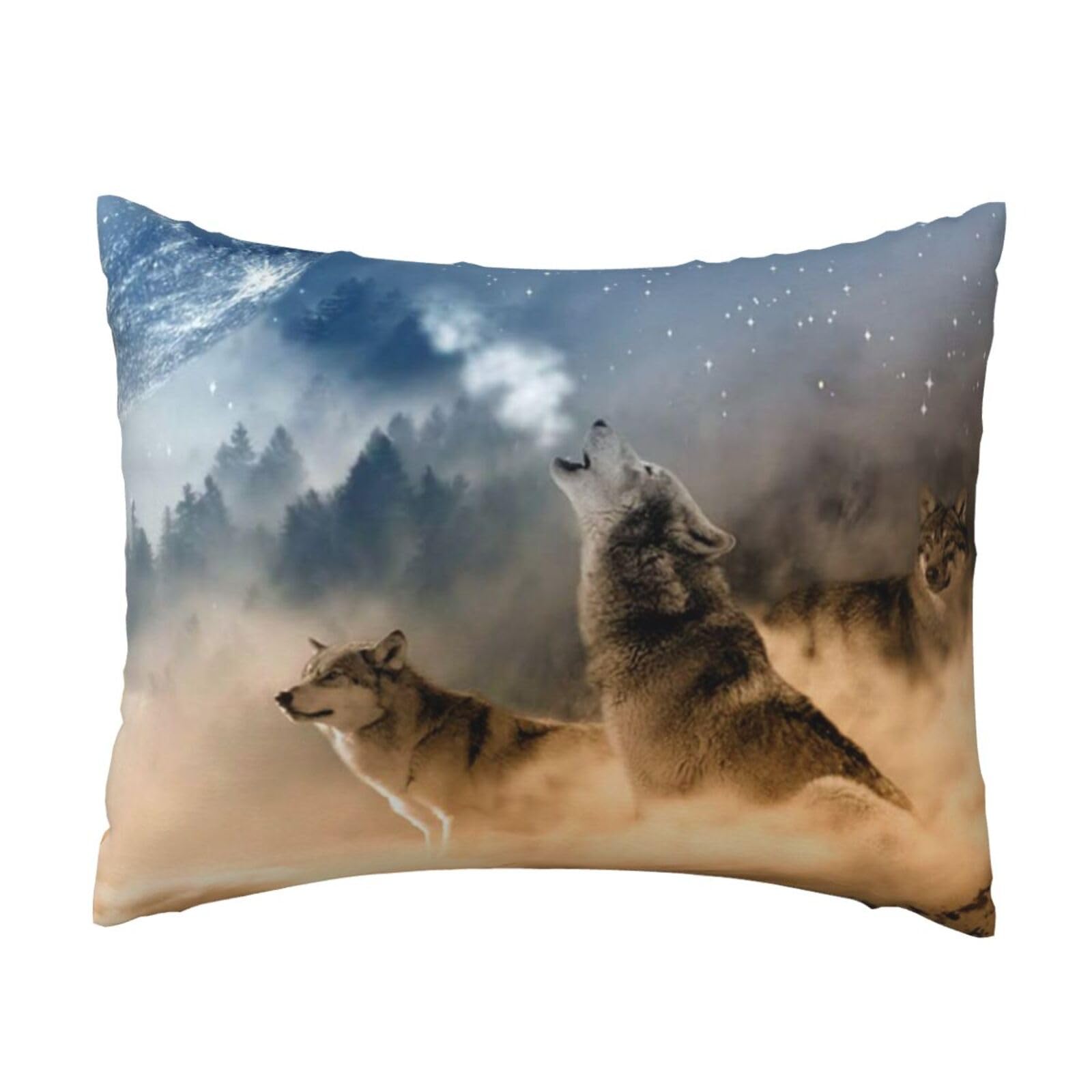 GSGCSBYMLG Wolf printed Pillow Case 20x26in Cushion Cover