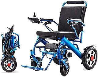 WJSWD Sillas de ruedas eléctricas para adultos silla de ruedas discapacitados silla de ruedas eléctrica de aluminio ligero plegable silla de ruedas para ancianos y discapacitados