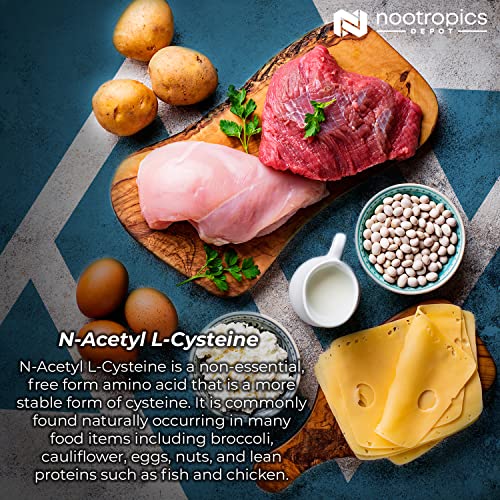 Nootropics Depot N-Acetyl L-Cysteine Capsules | 500mg | NAC | 60 Count | Supports Healthy Liver Function | Cellular Health | Glutathione Levels | Healthy Oxidation Levels - Image 5