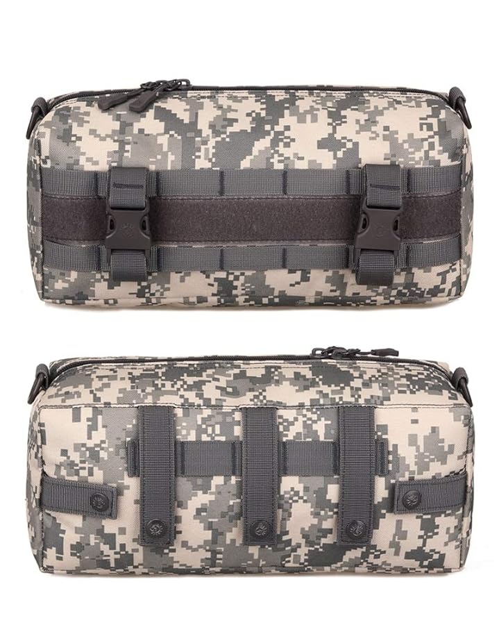 ブラウンバックパックと迷彩ポーチ7点セット ブラウンバックパックと