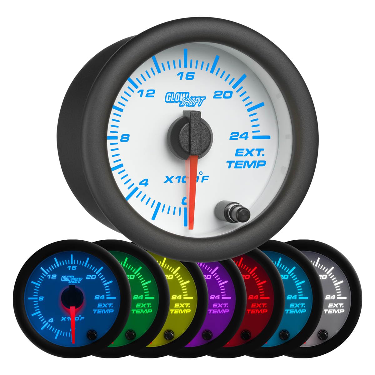 Egt Gauge Kit GlowShift 3-in-1 Gauge Kit - 60 PSI Boost 2200°F EGT 300°F Temp (10 LED Colors) Egt Boost Gauge Combo - Foto 3