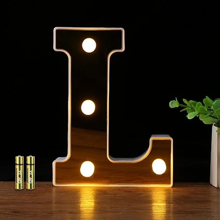 Oycbuzo Goldene schwarze LED Festzelt-Buchstabe - Industrieller Vintage