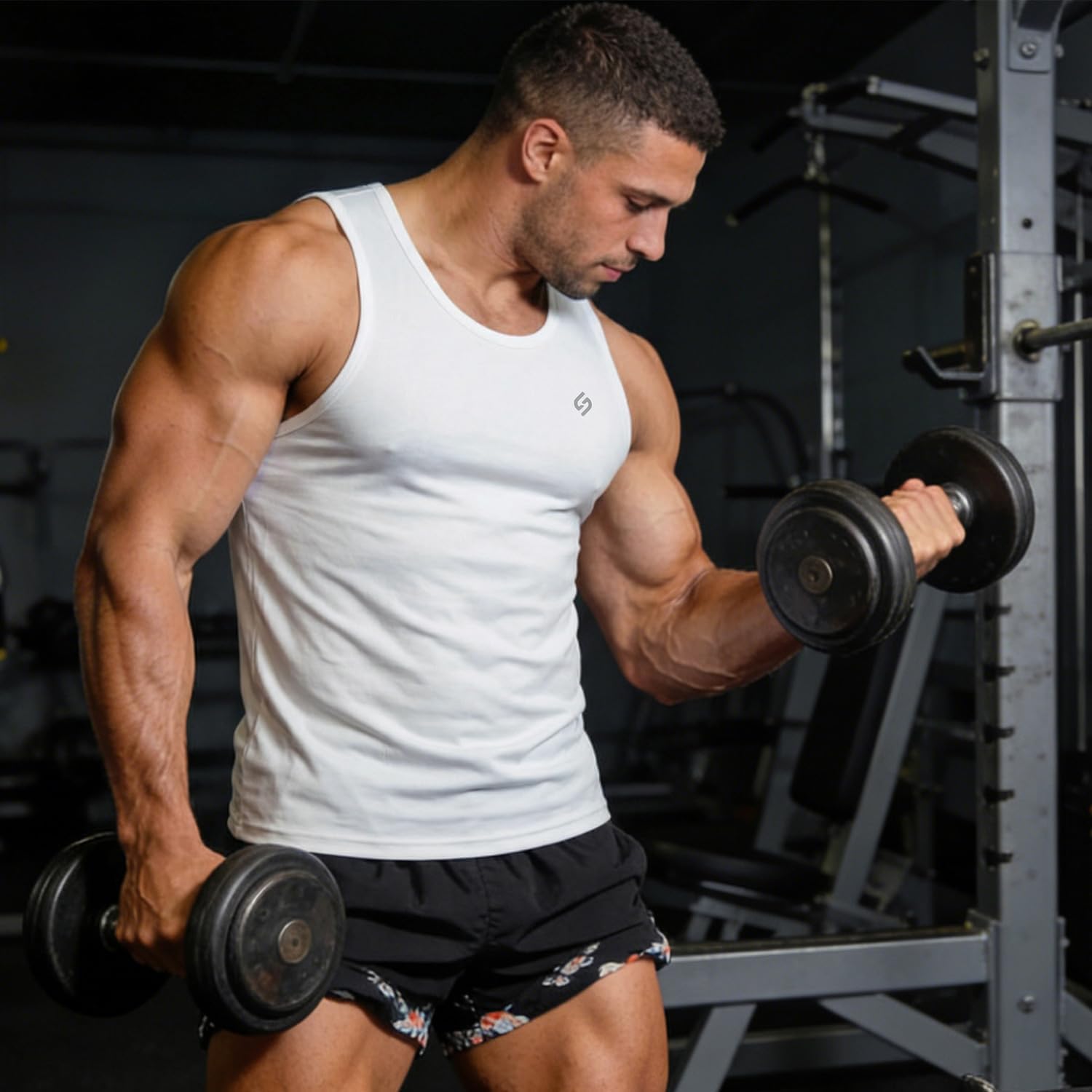 HODOSPORTS Tank Tops Men Workout Sleeveless Muscle Shirt Gym Tank Tops for Men Athletic Running Beach Loose Fit Tees