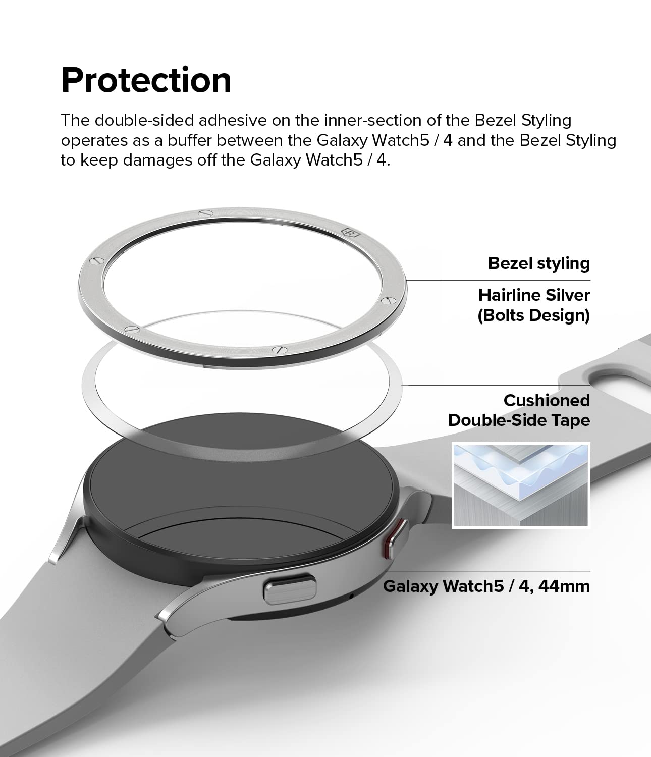 Ringke FR VAR Bezel Styling compatibile con Samsung Galaxy Watch 4 44 mm