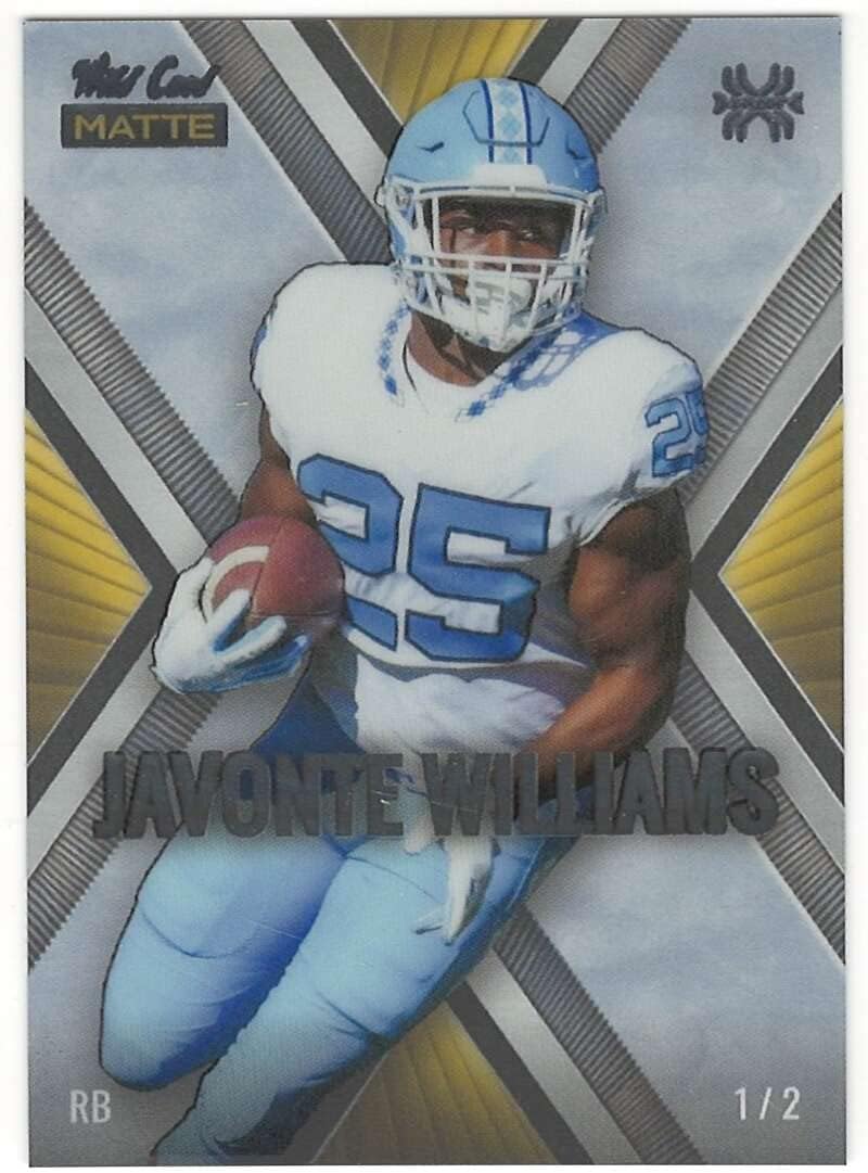 JAVONTE WILLIAMS RC SSP 2021 Wild Card Gold 1/2 ROOKIE X-Plode Silver #2 Broncos COND Football NFL