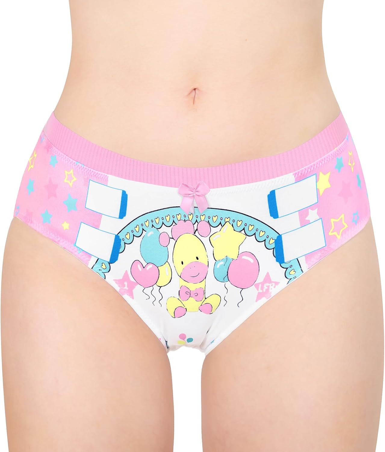 Littleforbig Women's Silky Soft Underwear Comfortable Briefs Babydoll Little Circus 'Oopsie' Potty Pants 4 Pack Panties Set - Image 2