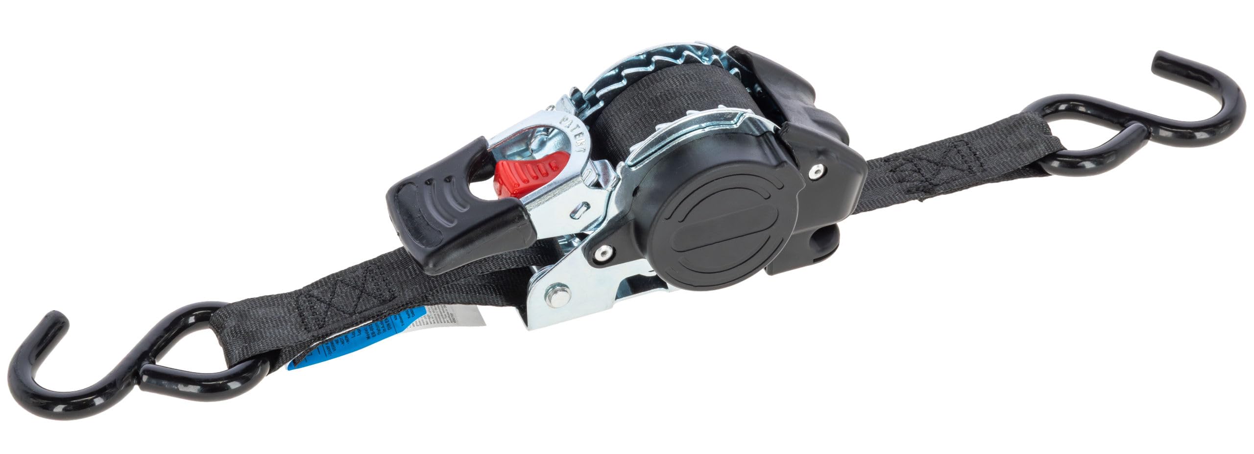 Kerbl Works Automatic Lashing Strap 25 mm / 3.0 m Lashing Force 300/600 kg S-Hook Black