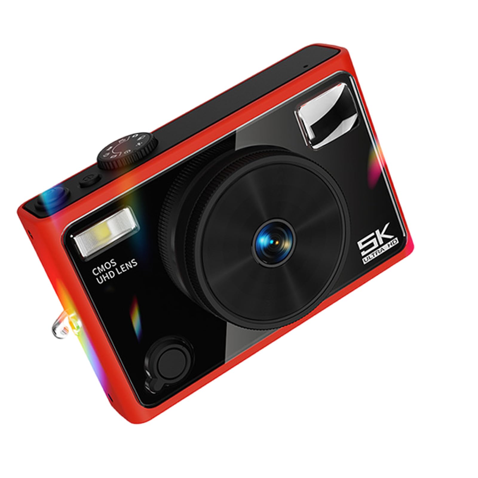 Fotocamera digitale 64MP 5K con filtri bellezza Doppia lente anteriore e posteriore per Vlog Fotografia viaggio Bambini Adulti Regalo Fotocamera per principianti