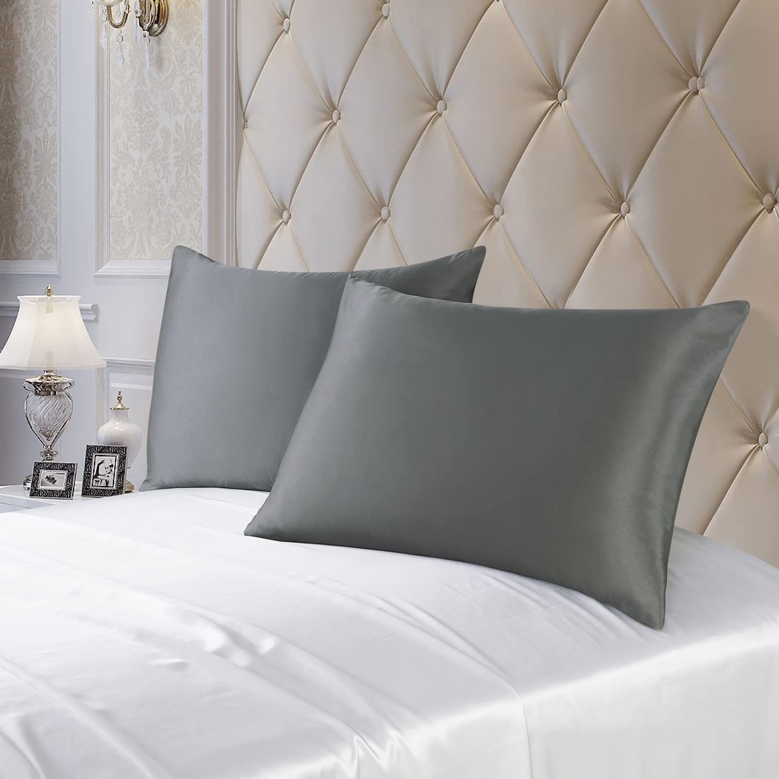 ZIMASILK Federa in 100% seta di gelso, versione aggiornata per la salute dei capelli e della pelle, seta di grado 6A, con cerniera YKK, ultra morbida e resistente, confezione regalo di lusso