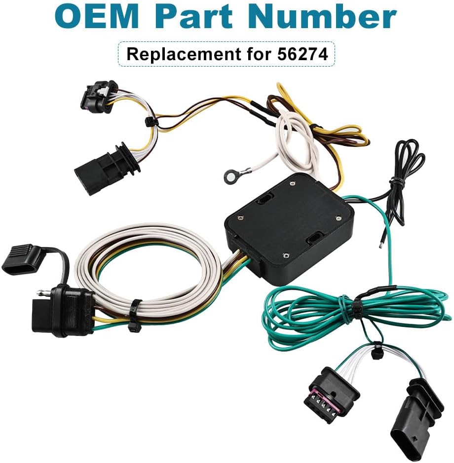 WATERWICH 4-Pin Trailer Wiring Harness 56274 Compatible with Jeep Renegade 2015 2016 2017 2018 2019 2020 2021 2022