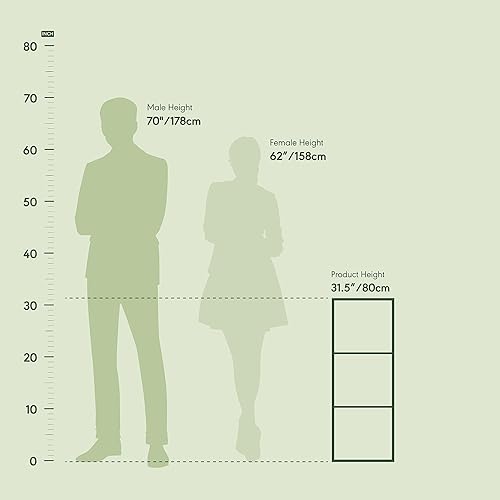 Miniatura 3 de Furinno - Estantería de 3 niveles abierta, serie Pasir, color blanco y verde 11003WHGR