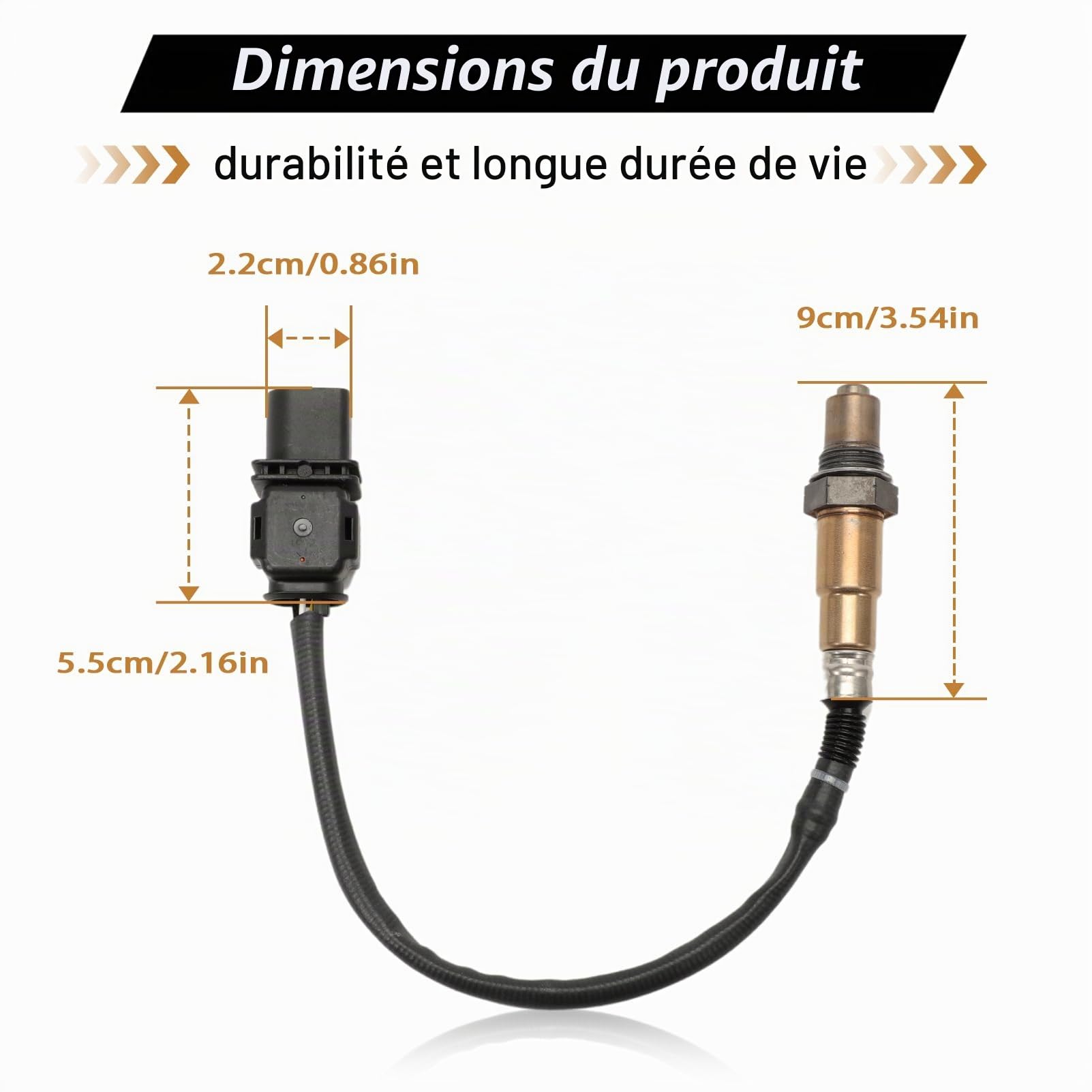 Sonde Lambda Supérieure pour C3 C4 Picasso C5 DS3 DS4 mini R55 R56 207 208 308 508 2008 3008 5008,0258017217 Capteur d'oxygène de la Sonde Lambda supérieure