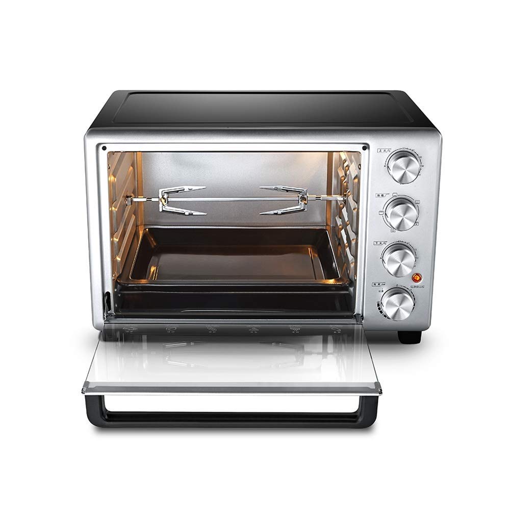 KANBUN Mini Horno Tostador de encimera Horno eléctrico multifunción para repostería casera con Parrilla Superior/Plancha y Tapa, convección, asador, horneado, Parrilla, asado, Tostado, Mantiene