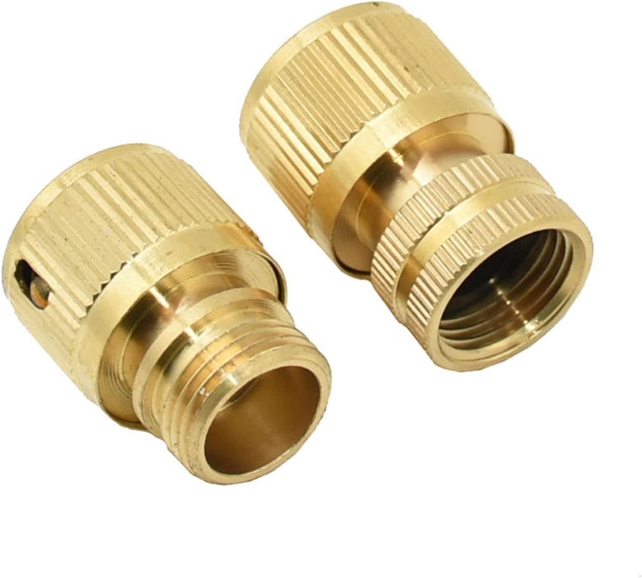 Hose Brass Connector 1/2 3/4 Inch Male Female Thread Water Gun Joints Garden Copper Quick Connector Fitting 1Pcs (Color : BSP EU-04)