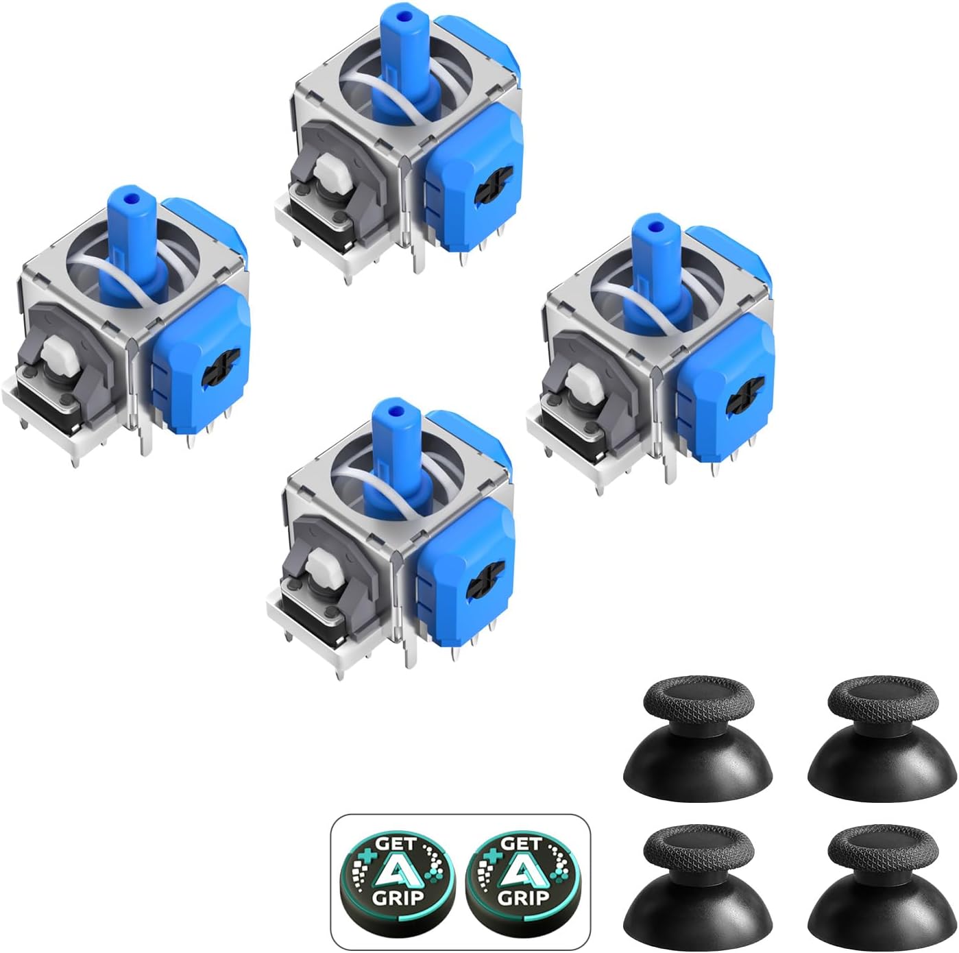 AKNES HallPi V6 TMR Joystick Replacement for DualSense PS5 / PS5 Edge Controller, Anti-Drift Stick Repair Accessories for Playstation 5 Controller, Thumbstick Caps Included - 2 Pairs